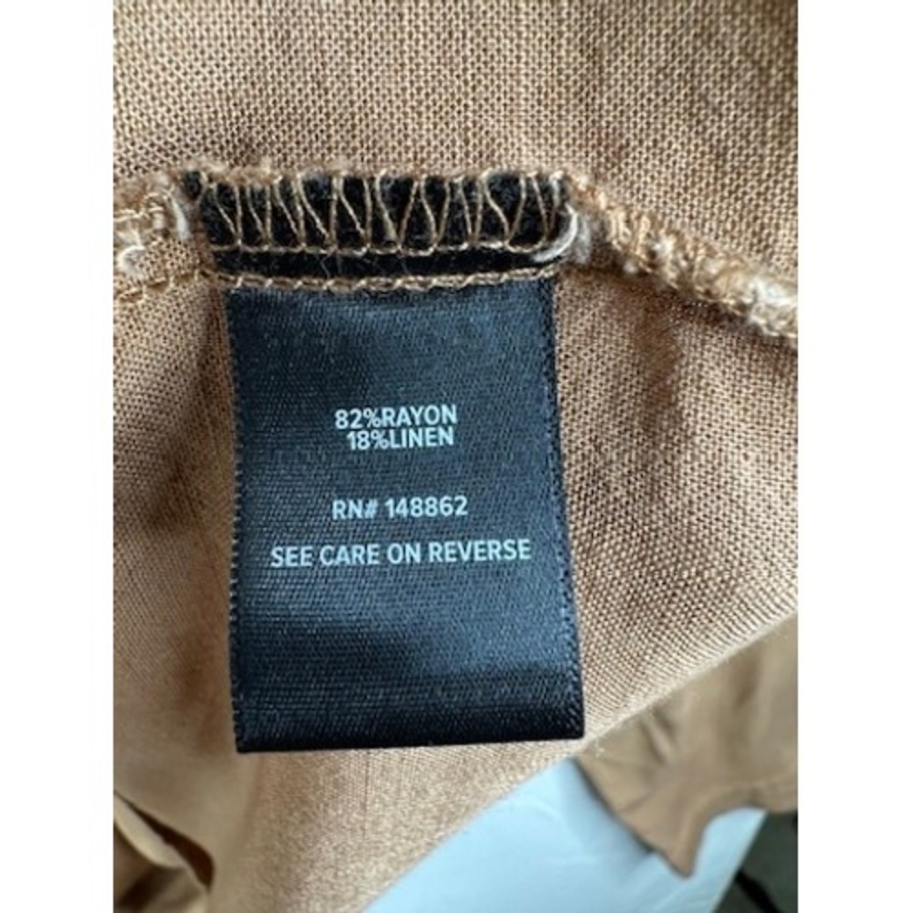 TORRID Blouse‎ Women 3 Brown Henley Neck Roll Tab Sleeves Front Pockets Relaxed - Picture 7 of 7